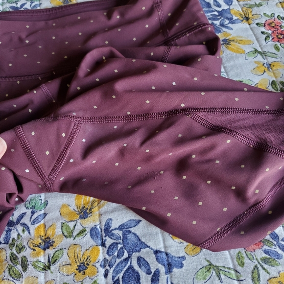Lululemon Pace Rival Crop Night Fall Bordeaux Drama Gold 6 - Picture 4 of 4